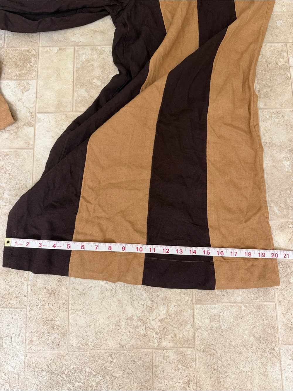 Free People Wide-Leg Striped Sleeveless Jumpsuit in Brown and Black - Picture 7 of 8
